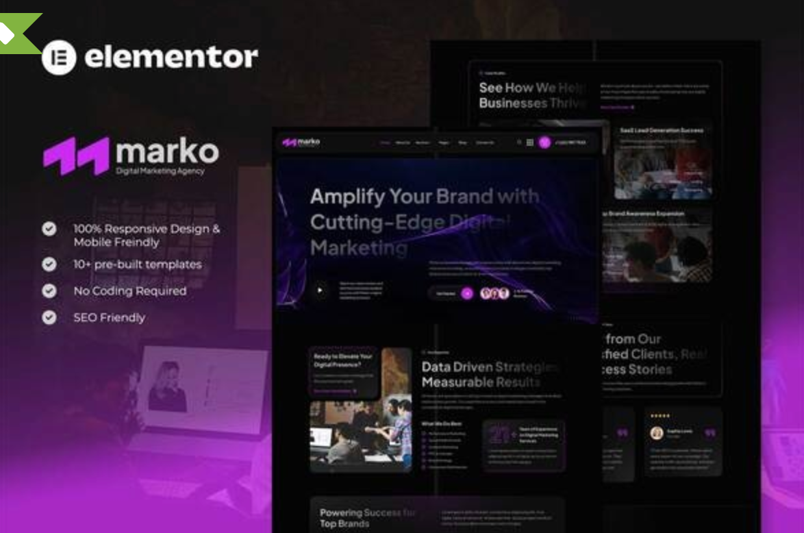 Marko - Digital Marketing Agency Elementor Template Kit