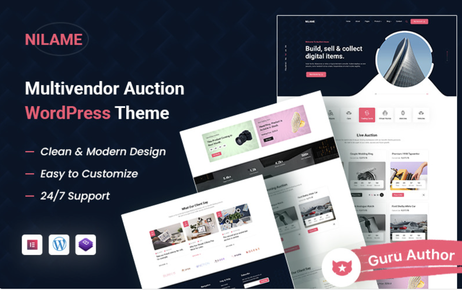 Nilame - Multi Vendor Auction & Art Store Elementor WordPress Theme