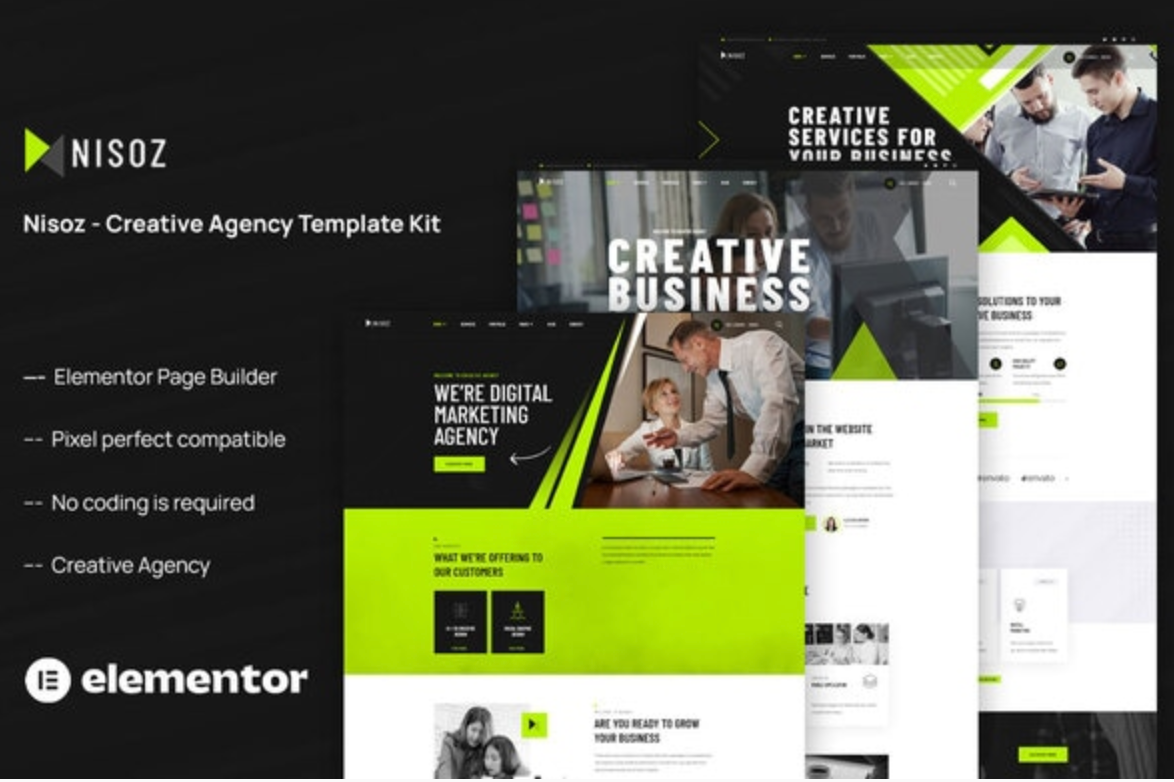 Nisoz - Creative Agency Elementor Template Kit