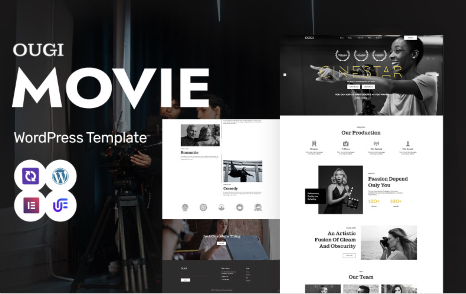 OUGI - Cinema And Director Portfolio WordPress Elementor Theme WordPress Theme