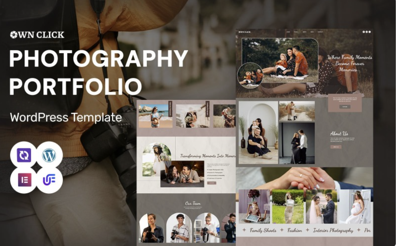 Own Click - Photography Portfolio WordPress Elementor Theme WordPress Theme