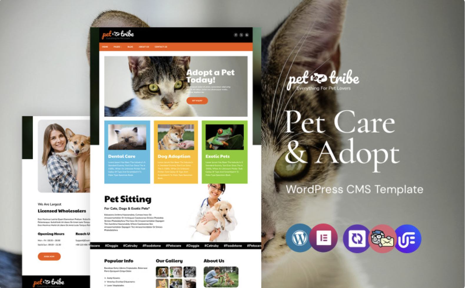 Pettribe - Pet Care And Adopt Center WordPress Elementor Theme WordPress Theme