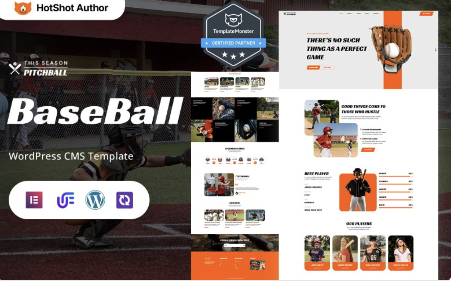 Pitchball - Baseball League And Tournament WordPress Elementor Theme WordPress Theme