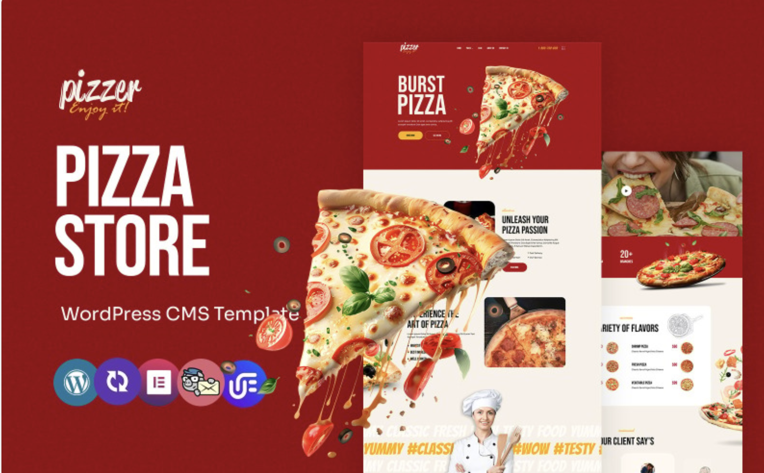 Pizzer - Pizza Restaurant And FastFood Multipurpose WordPress Elementor Theme WordPress Theme