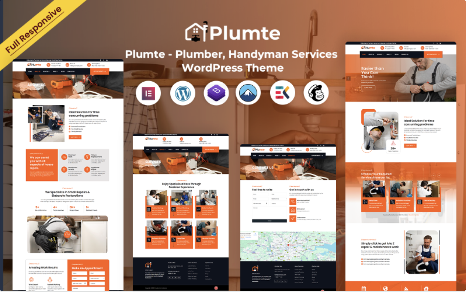 Plumte - Plumber, Handyman Services WordPress Theme