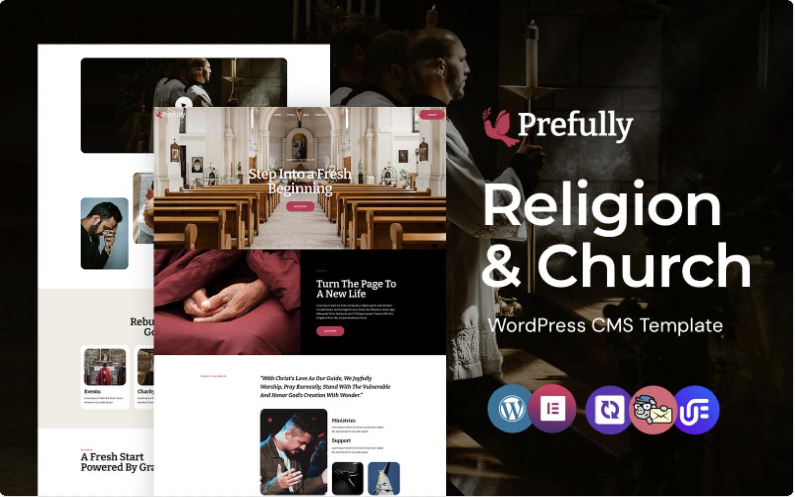 Prefully - Religion And Church WordPress Elementor Theme WordPress Theme