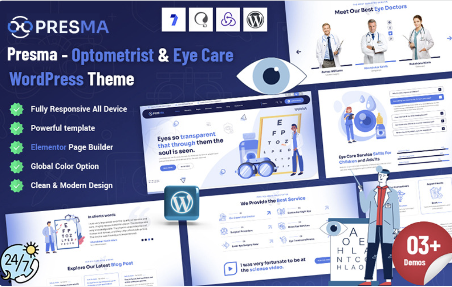 Presma - Optometrist & Eye care WordPress theme WordPress Theme