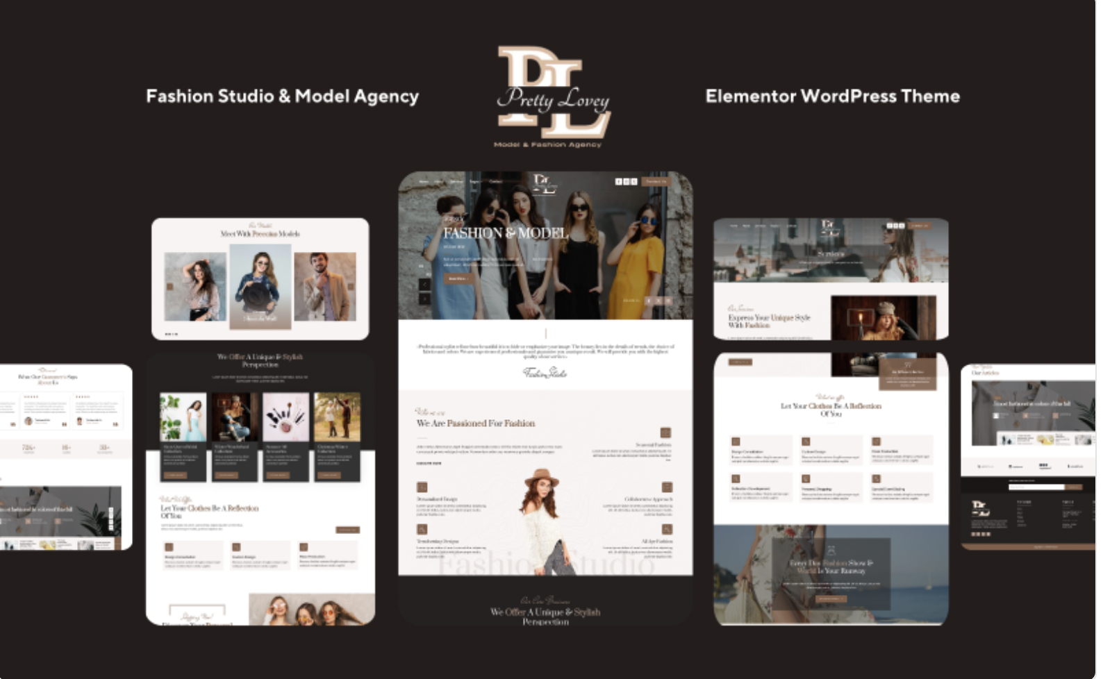 PrettyLovely - Model Agency & Fashion Studio WordPress Theme