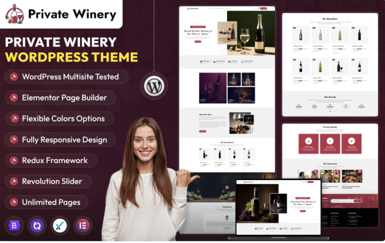 Private Winery Elementor WordPress Theme
