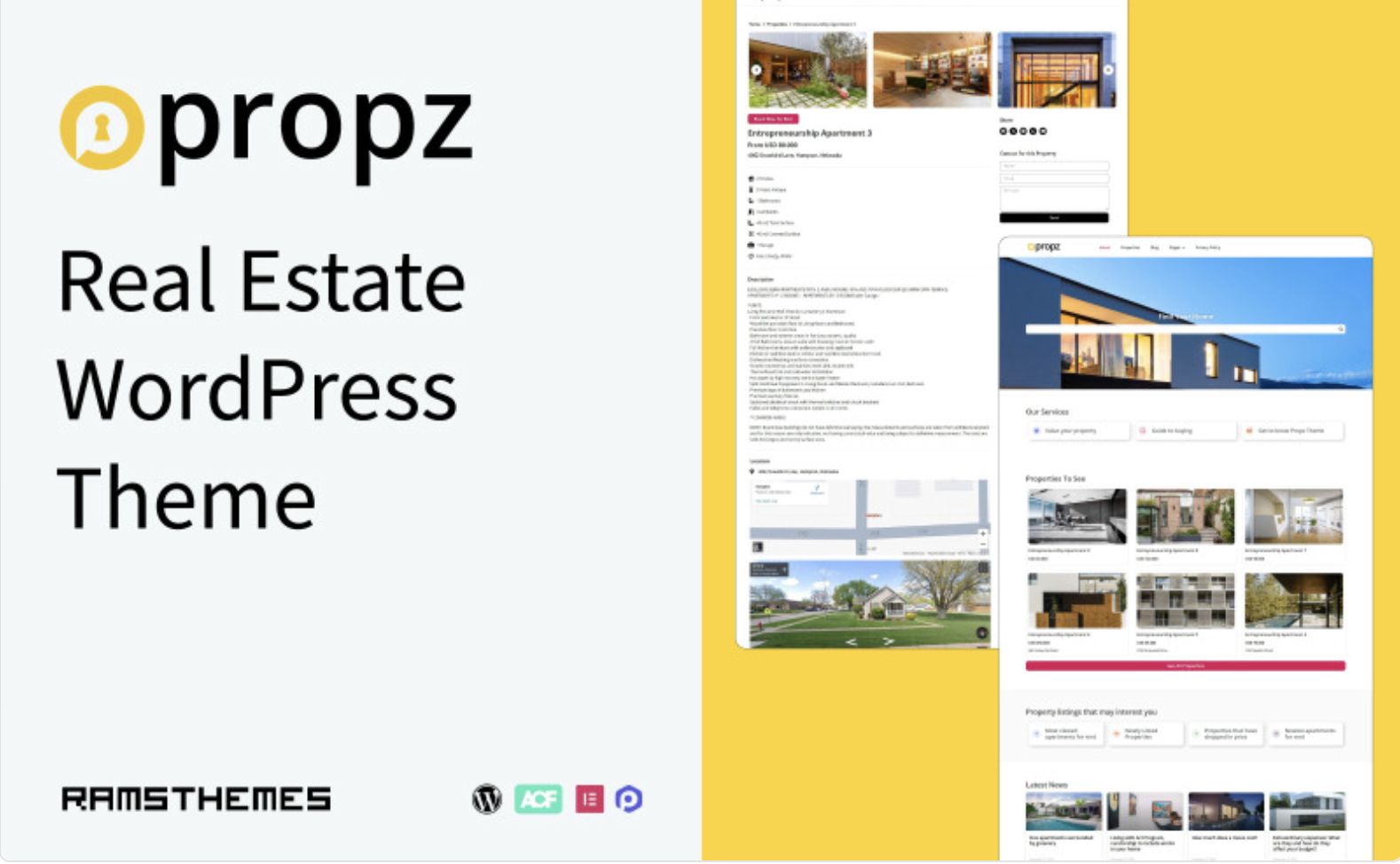 PROPZ - Real Estate Agency WordPress Theme