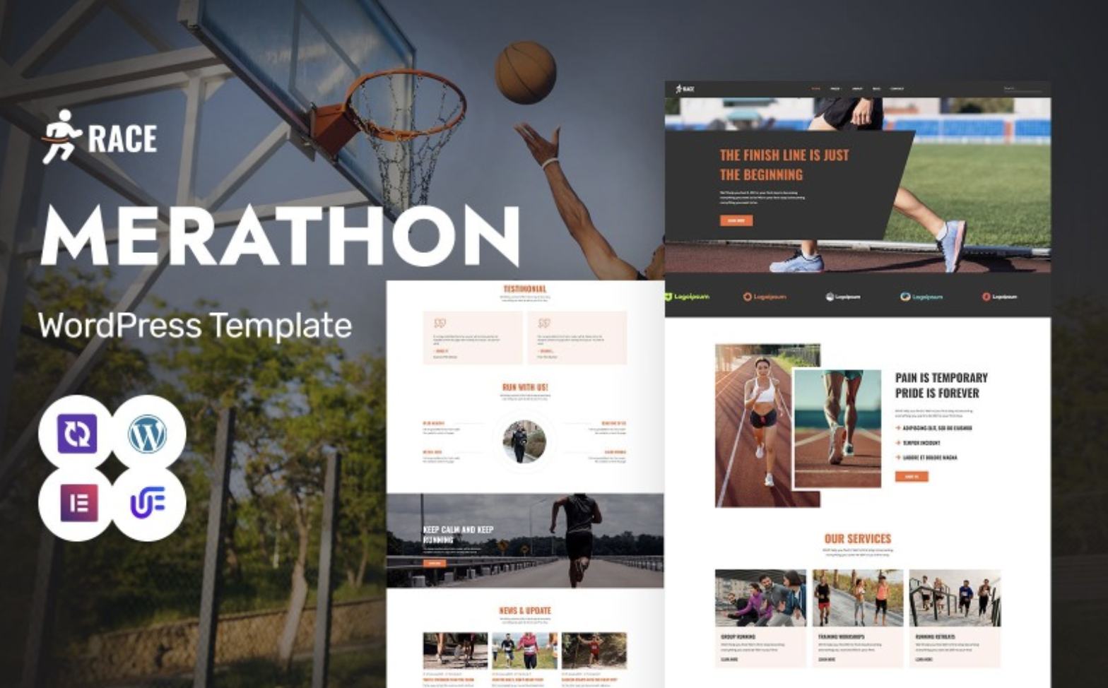 Race - Marathon Events And Running Clubs WordPress Elementor Theme WordPress Theme