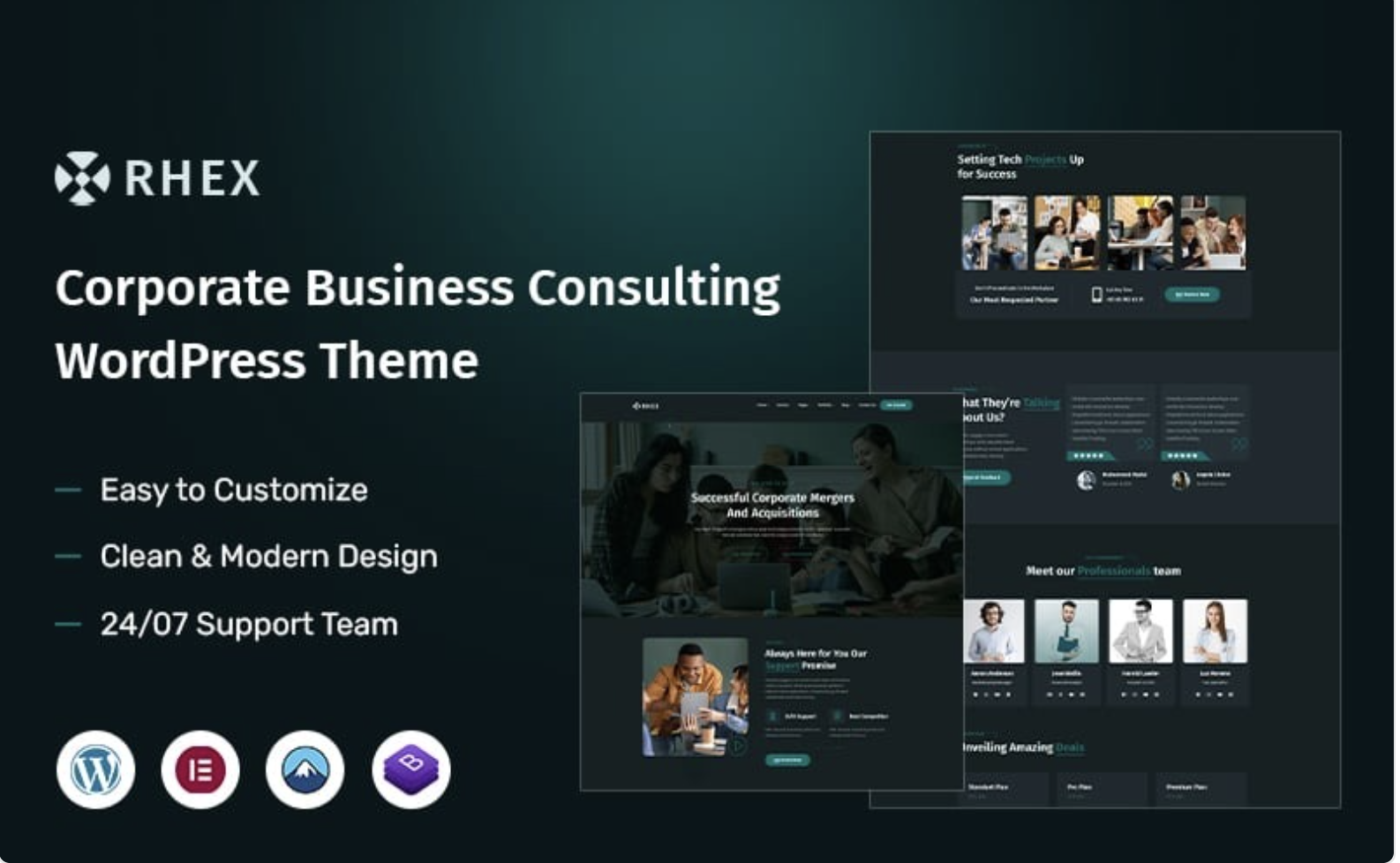 Rhex - Corporate Business Consulting WordPress Theme