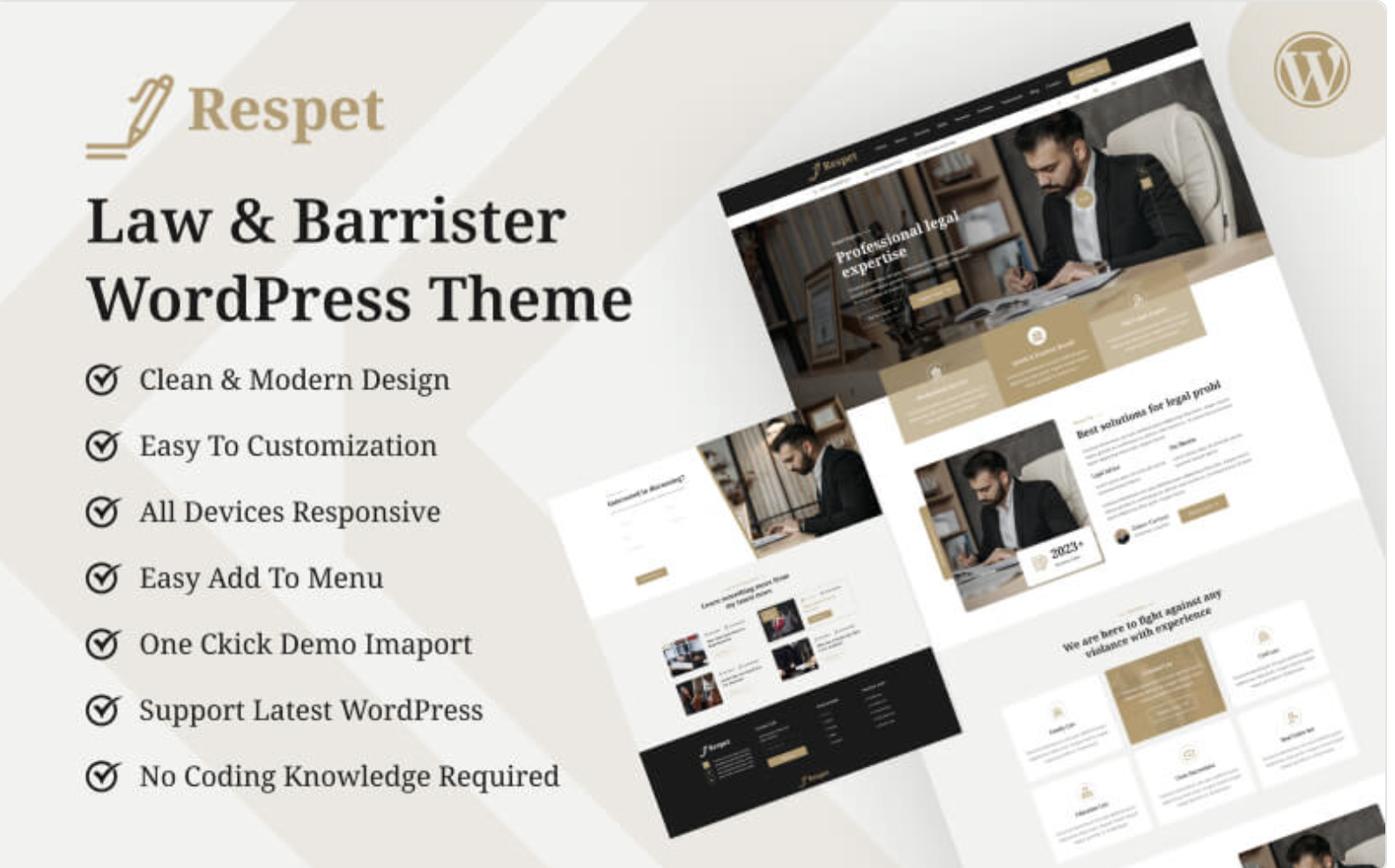 Respet - Law & Attorney Personal Portfolio WordPress Theme