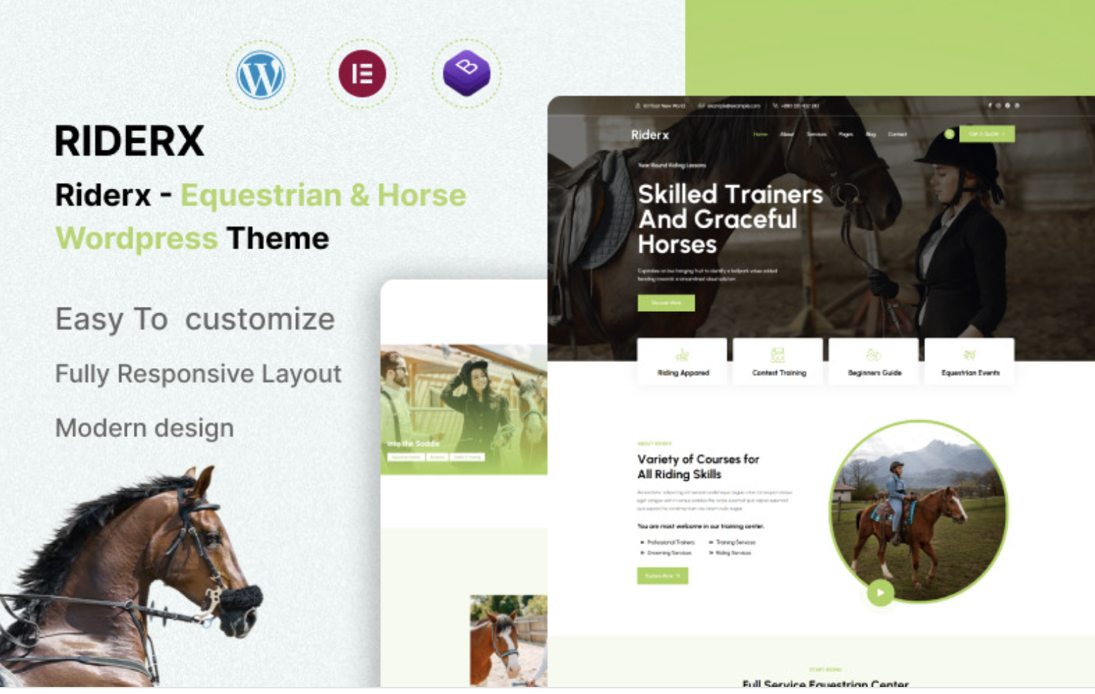 Riderx - Equestrian & Horse Riding Club WordPress Theme