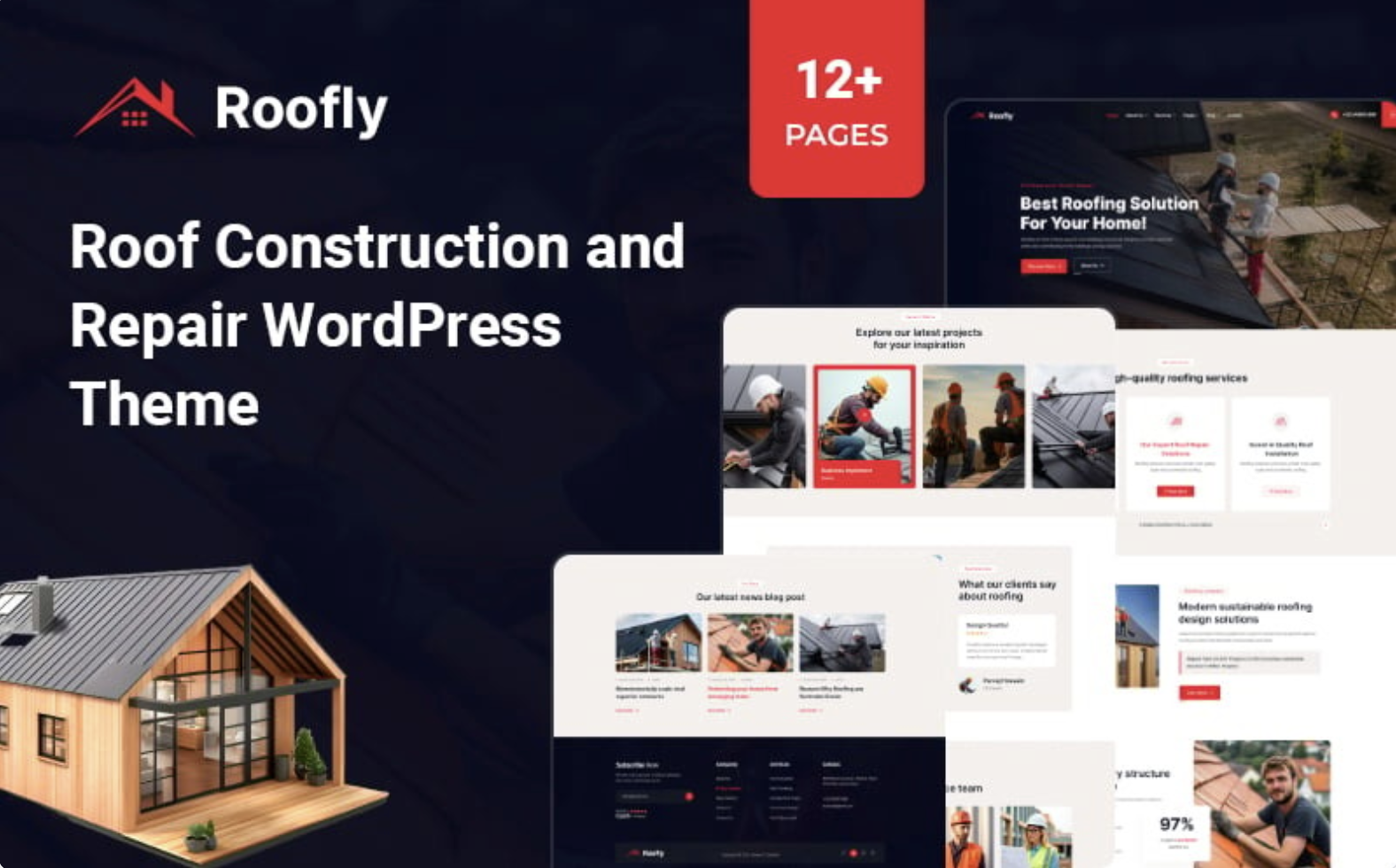 Roofly – Roofing Services Elementor WordPress Theme