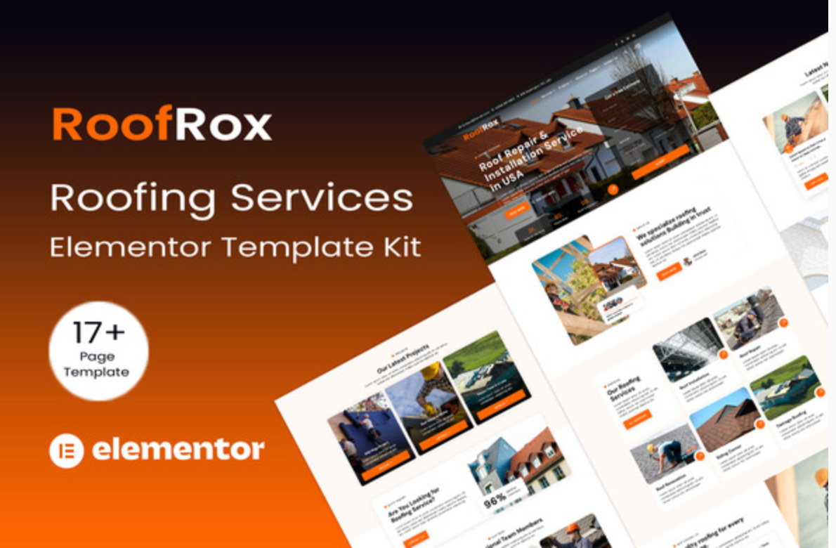 Roofrox - Roofing Services Elementor Template Kit