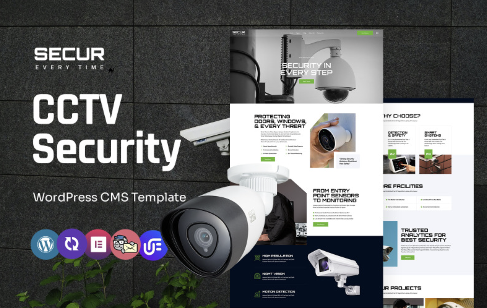 Secur - CCTV And Security Service Multipurpose WordPress Elementor Theme WordPress Theme