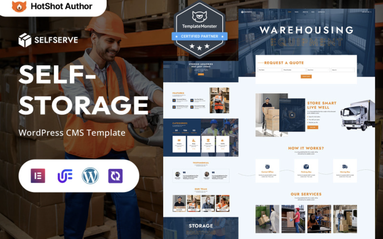 SelfServe - Self-Storage Facility, Packing Services And Warehouse WordPress Elementor Theme WordPress Theme