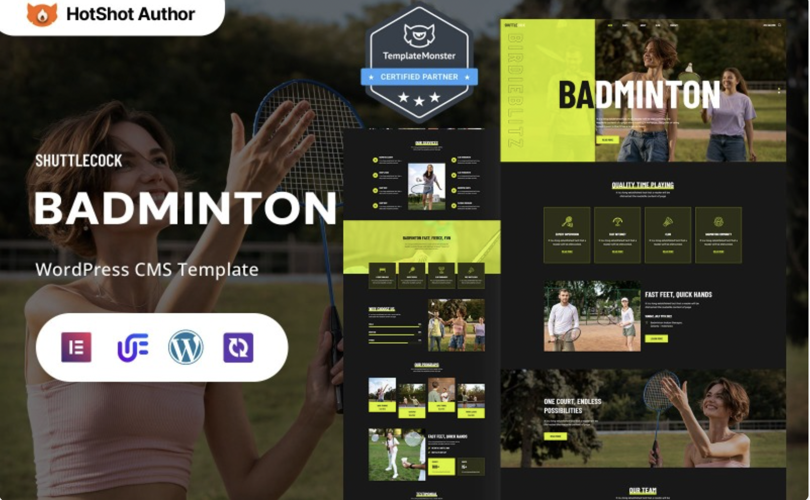 Shuttlecock - Badminton League And Badminton Club WordPress Elementor Theme WordPress Theme