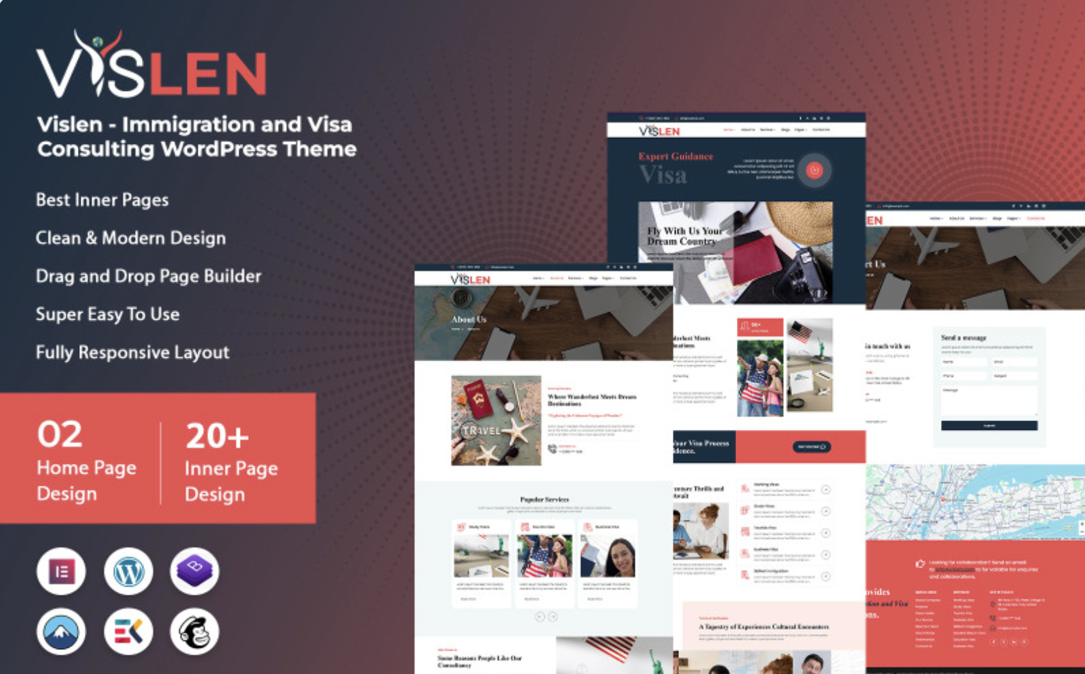 Vislen - Immigration and Visa Consulting WordPress Theme