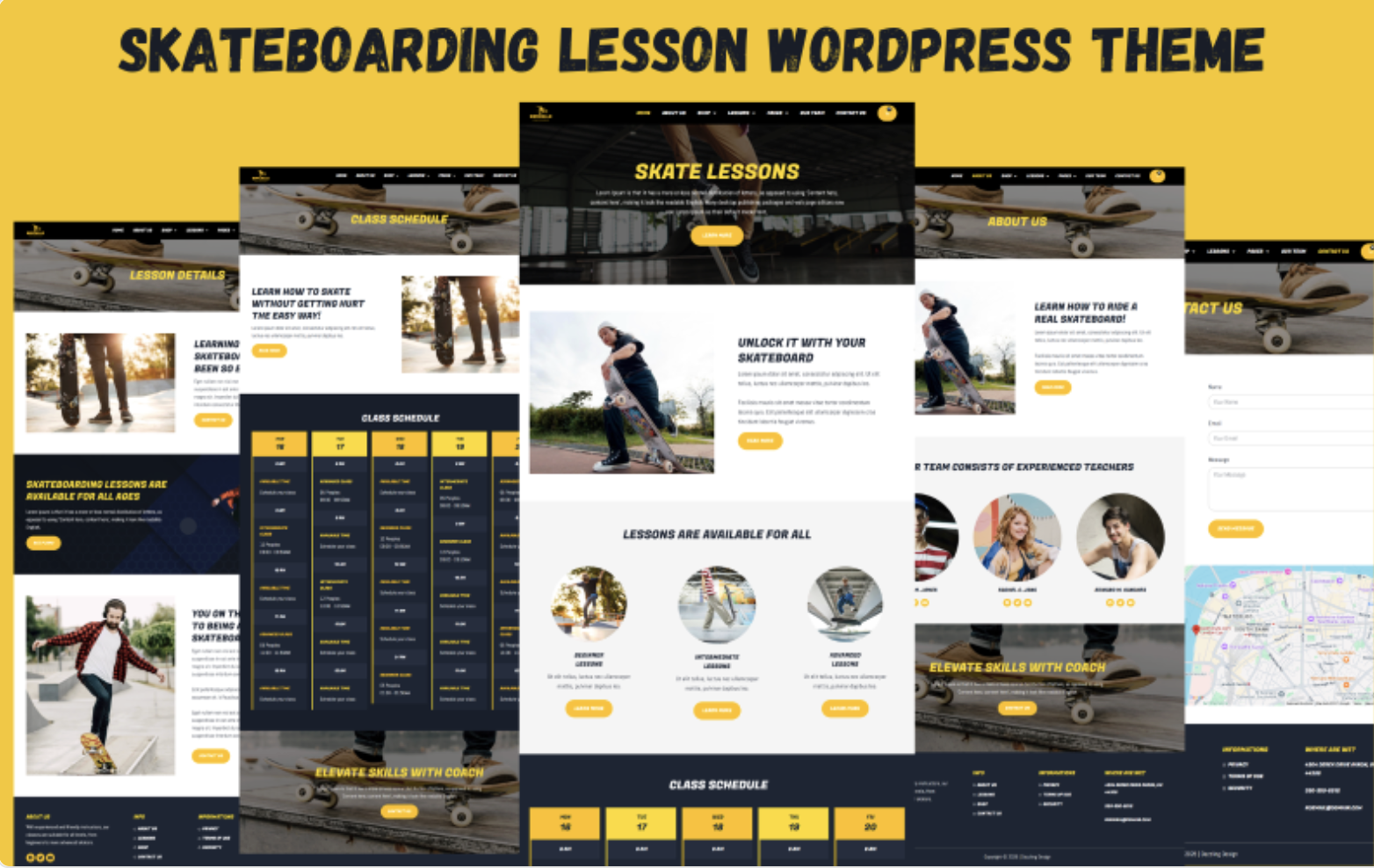 Skate - Skating School, Skateboarding Club And Gear Shop WordPress Elementor Theme WordPress Theme