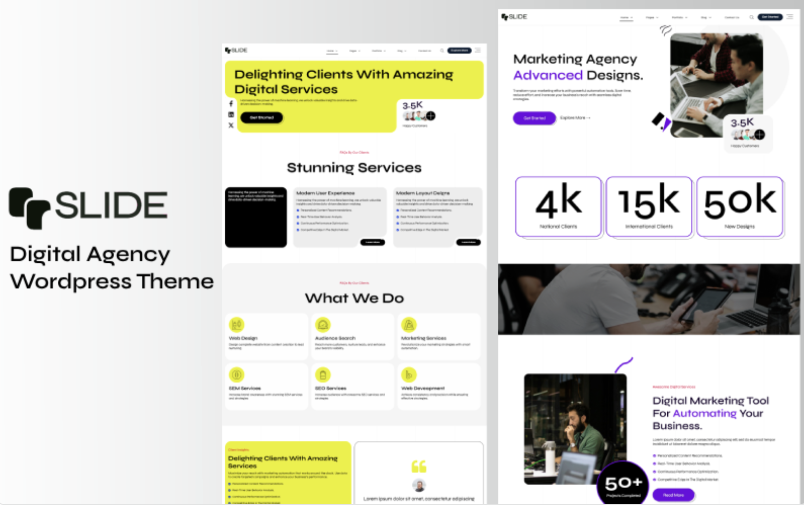 Slide - Digital Agency Wordpress Theme WordPress Theme