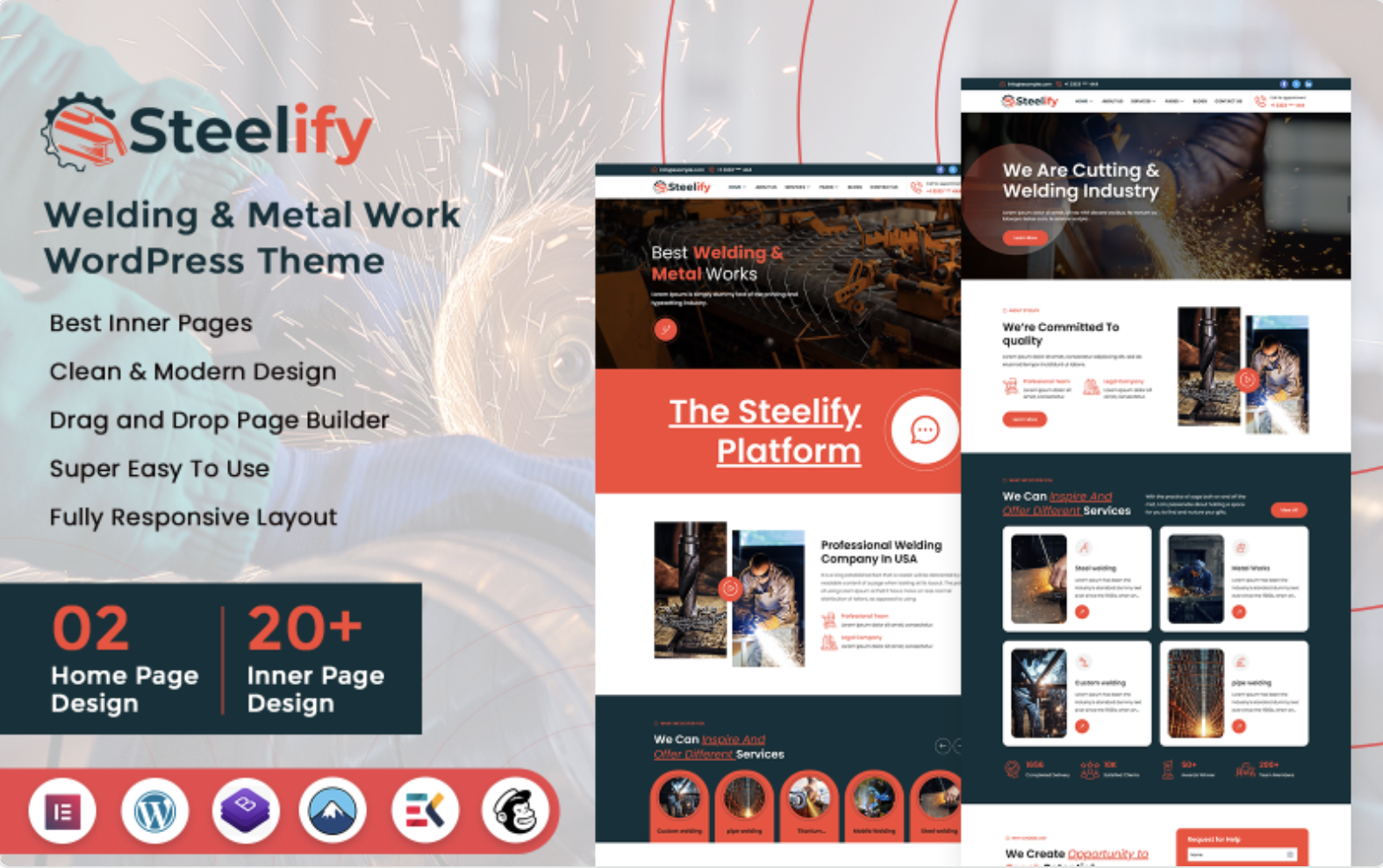 Steelify - Welding & Metal Work WordPress Theme