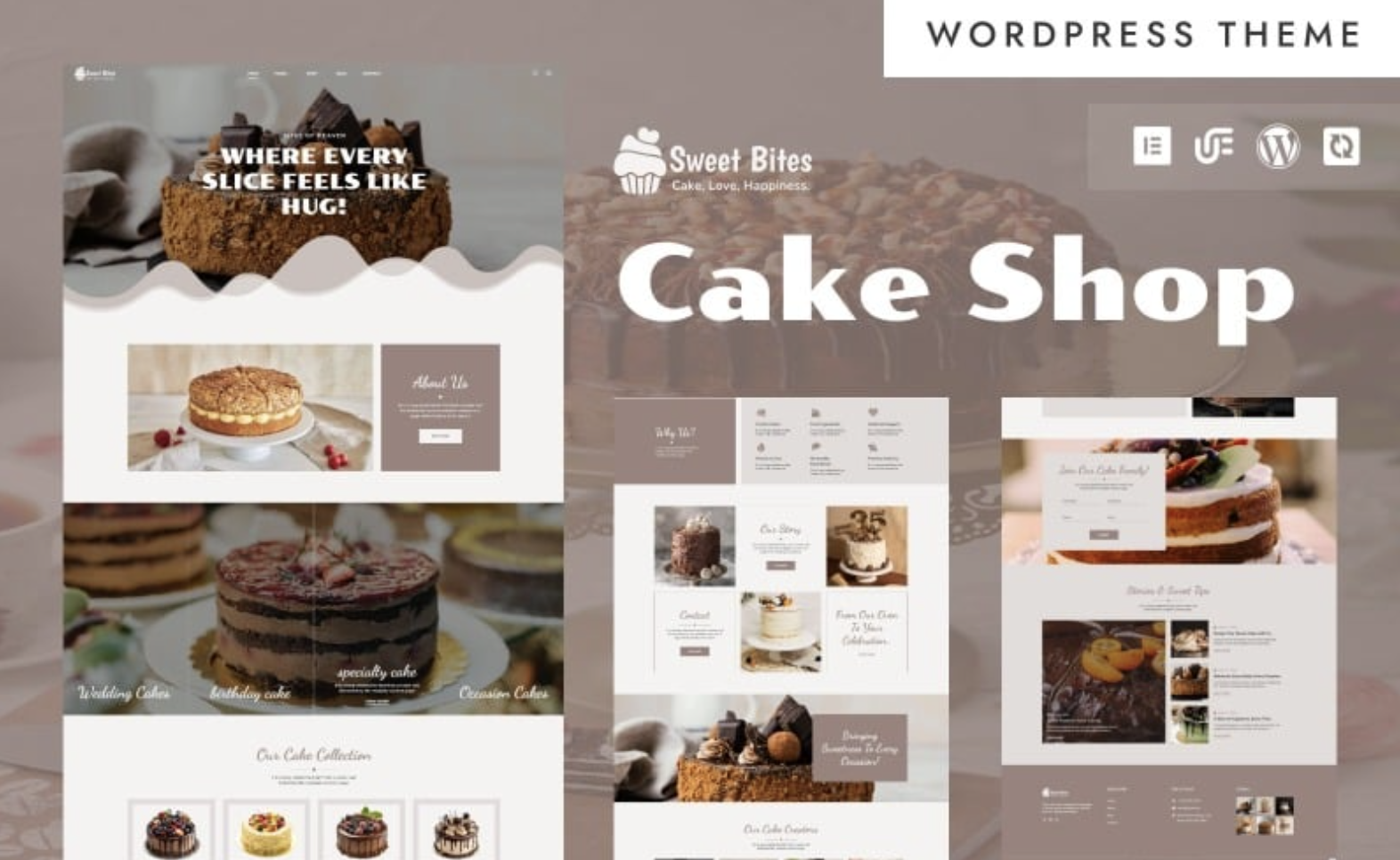 Sweet Bite - Cake Shop & Pastry WordPress Elementor Theme WordPress Theme
