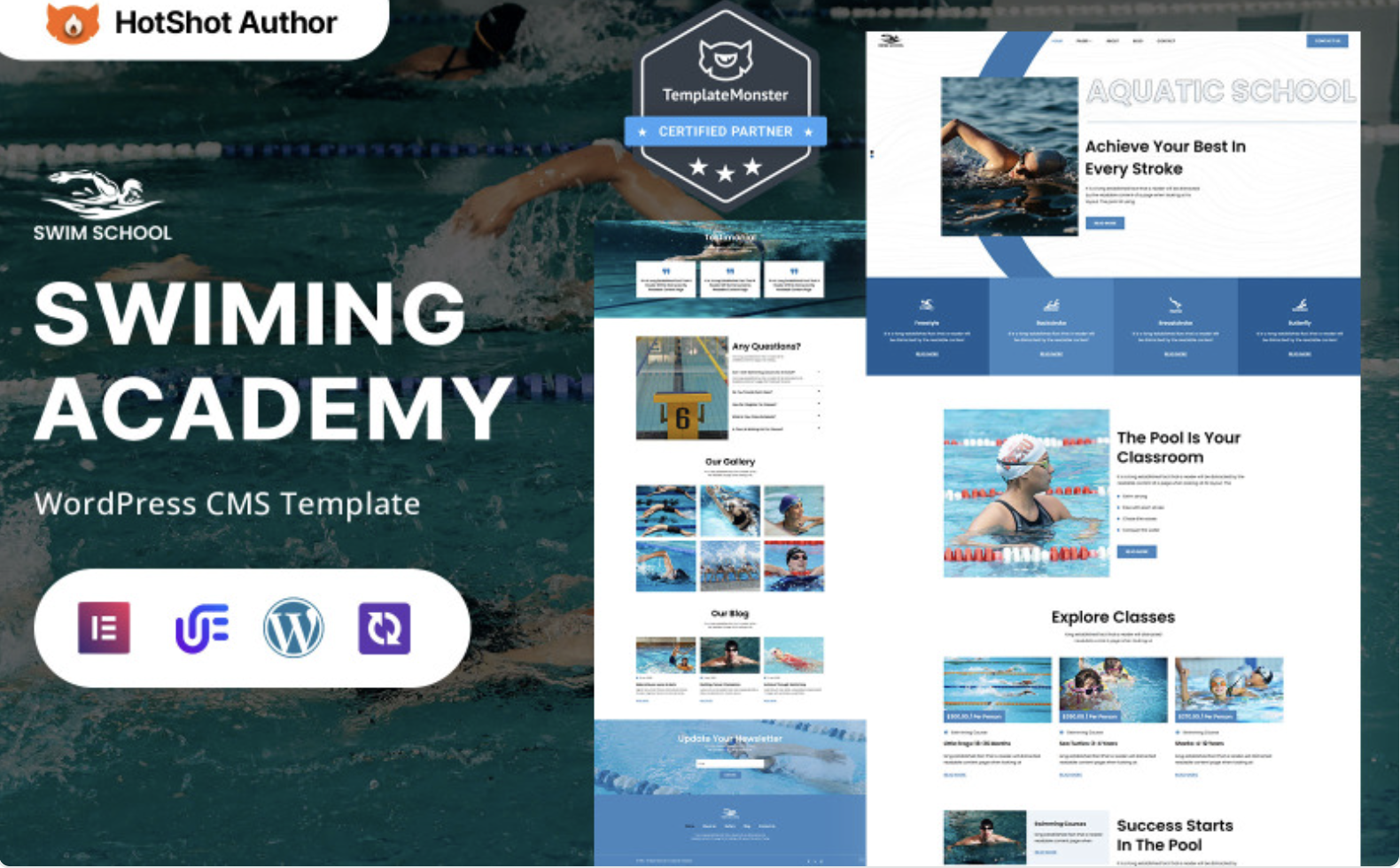 Swim School - Swimming School & Training WordPress Elementor Theme WordPress Theme