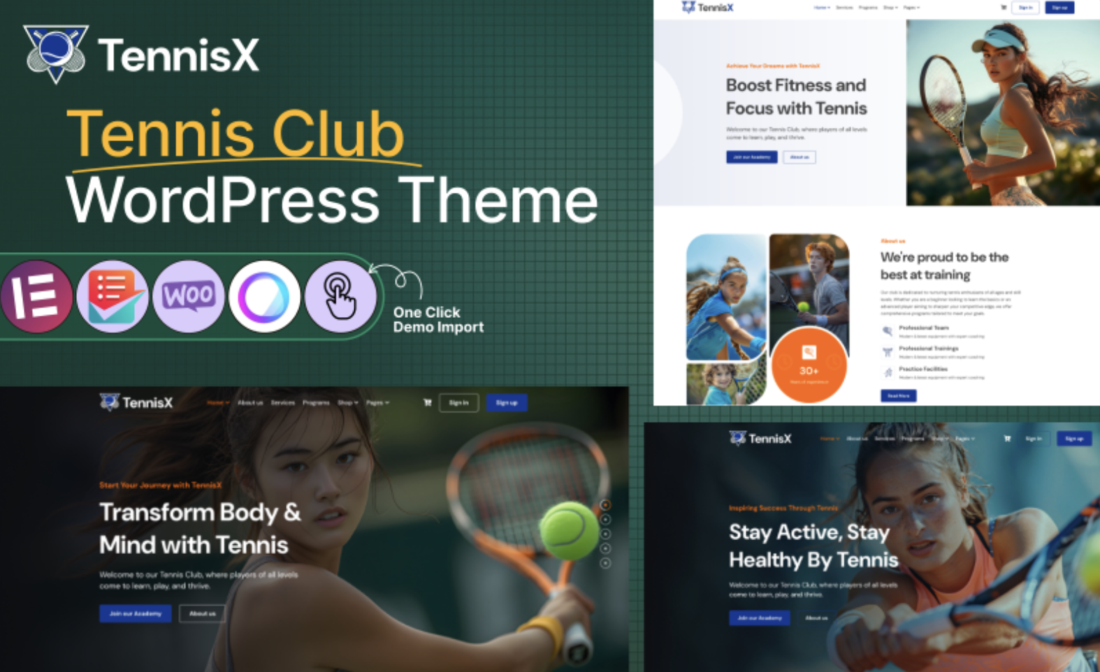 TennisX - Tennis and Sports Club WordPress Theme