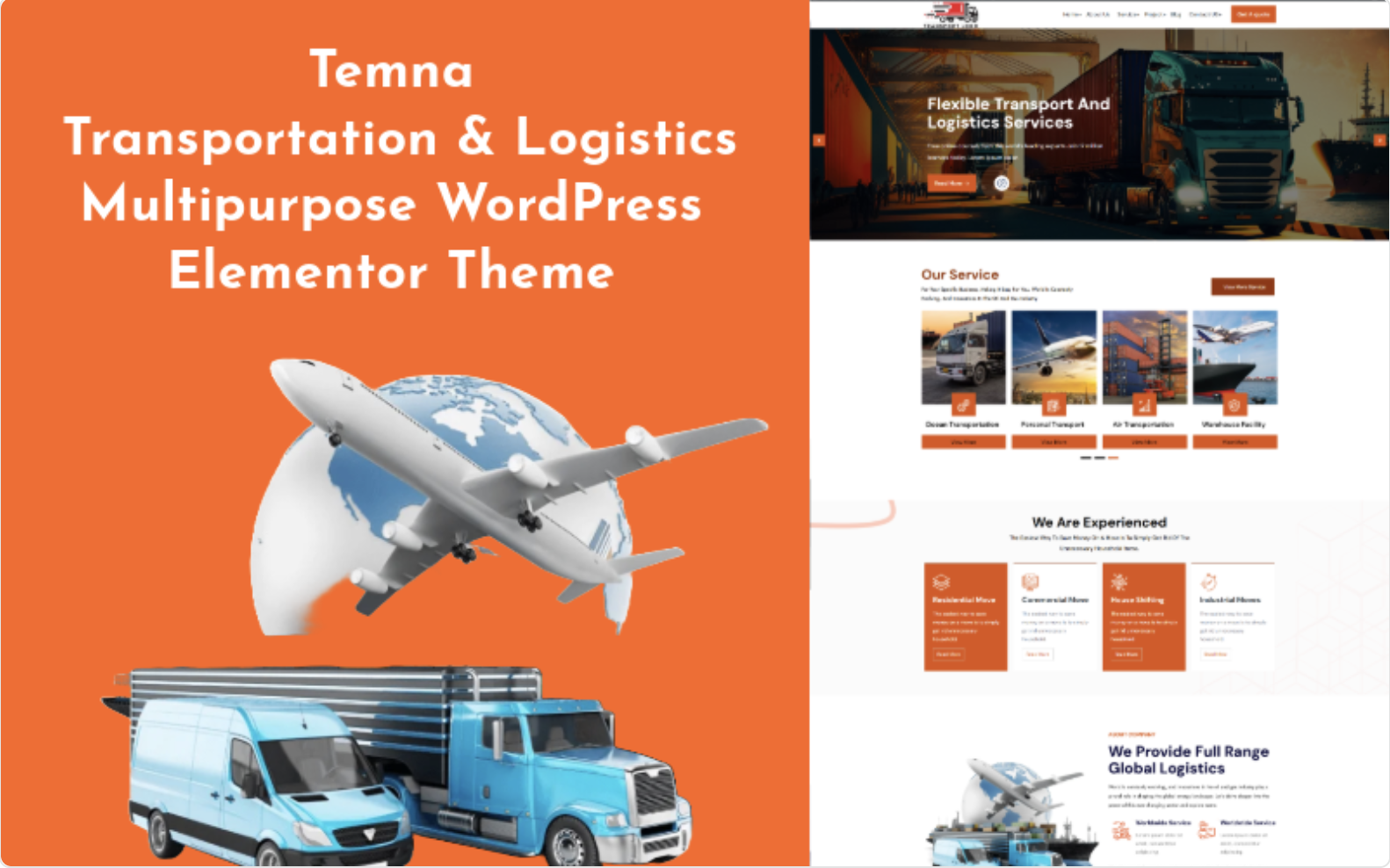 Temna - Logistic and Cargo Service WordPress Theme