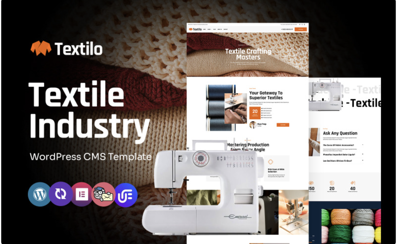 Textilo - Textile Industry And Clothing Services Multipurpose WordPress Elementor Theme WordPress Theme