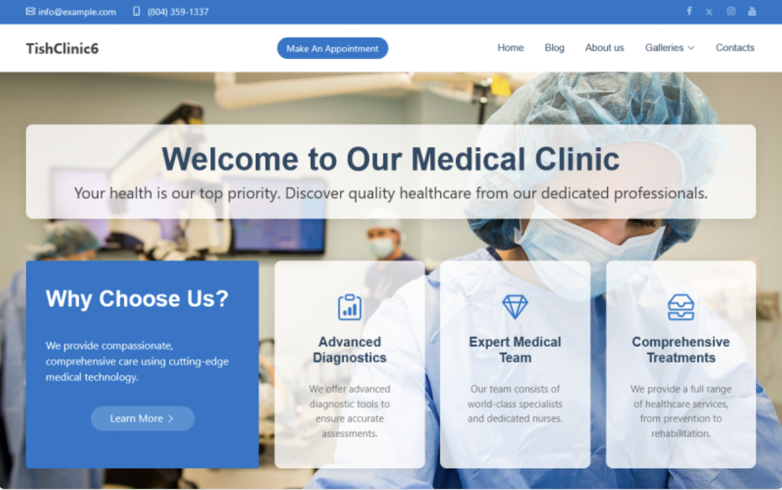 TishClinic6 – Medical Clinic WordPress Theme