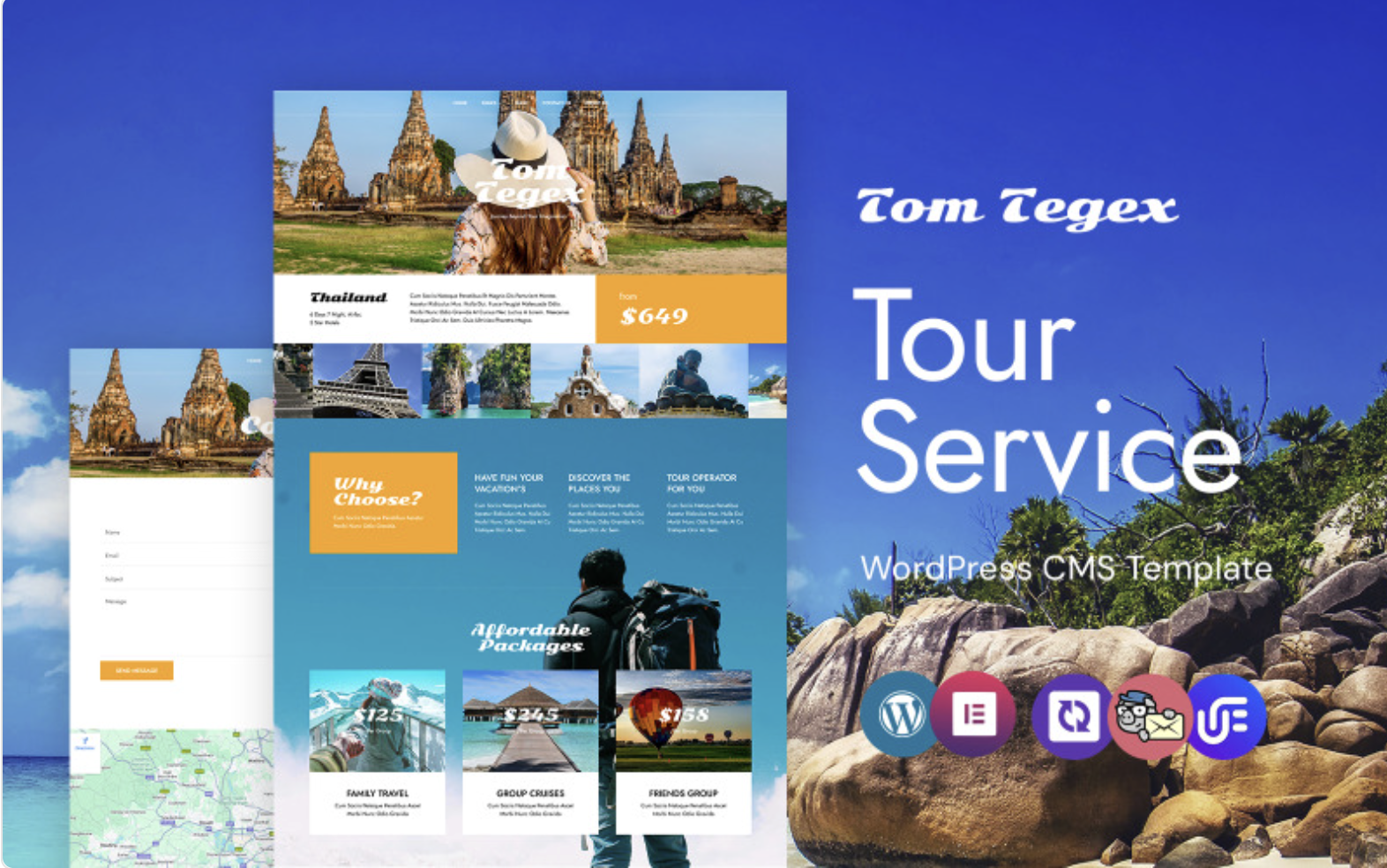 Tom Tegex - Tour & Travel Agency WordPress Elementor Theme WordPress Theme