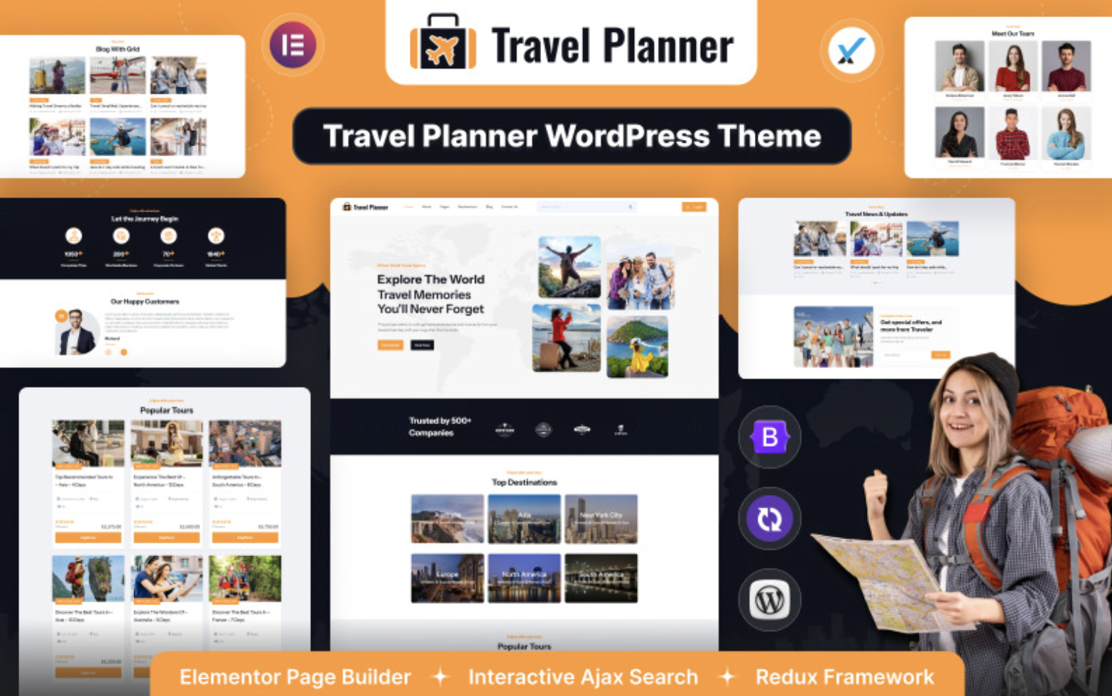 Travel - Travel & Tour Agency WordPress Elementor Theme WordPress Theme
