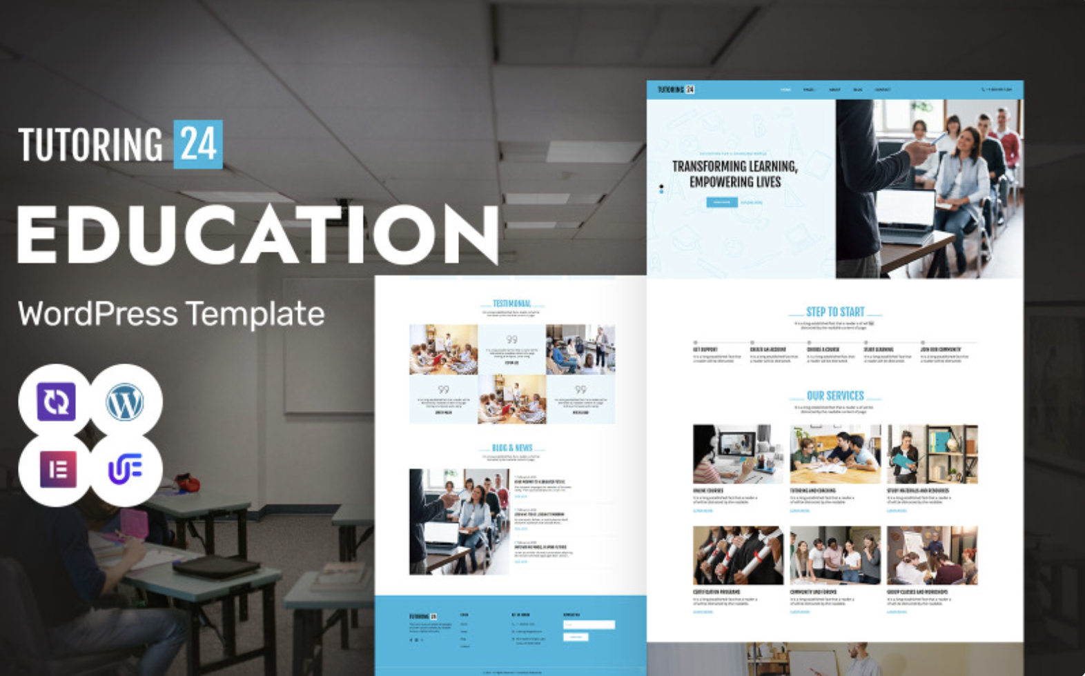 Tutoring 24 - Educational Platform And Learning Platform WordPress Elementor Theme WordPress Theme