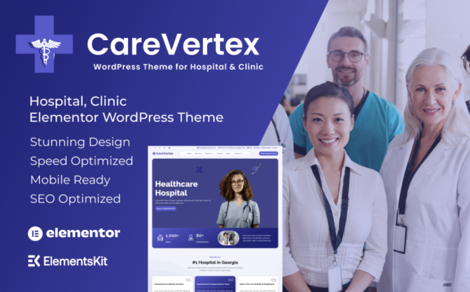 CareVertex - Modern Hospital WordPress Theme