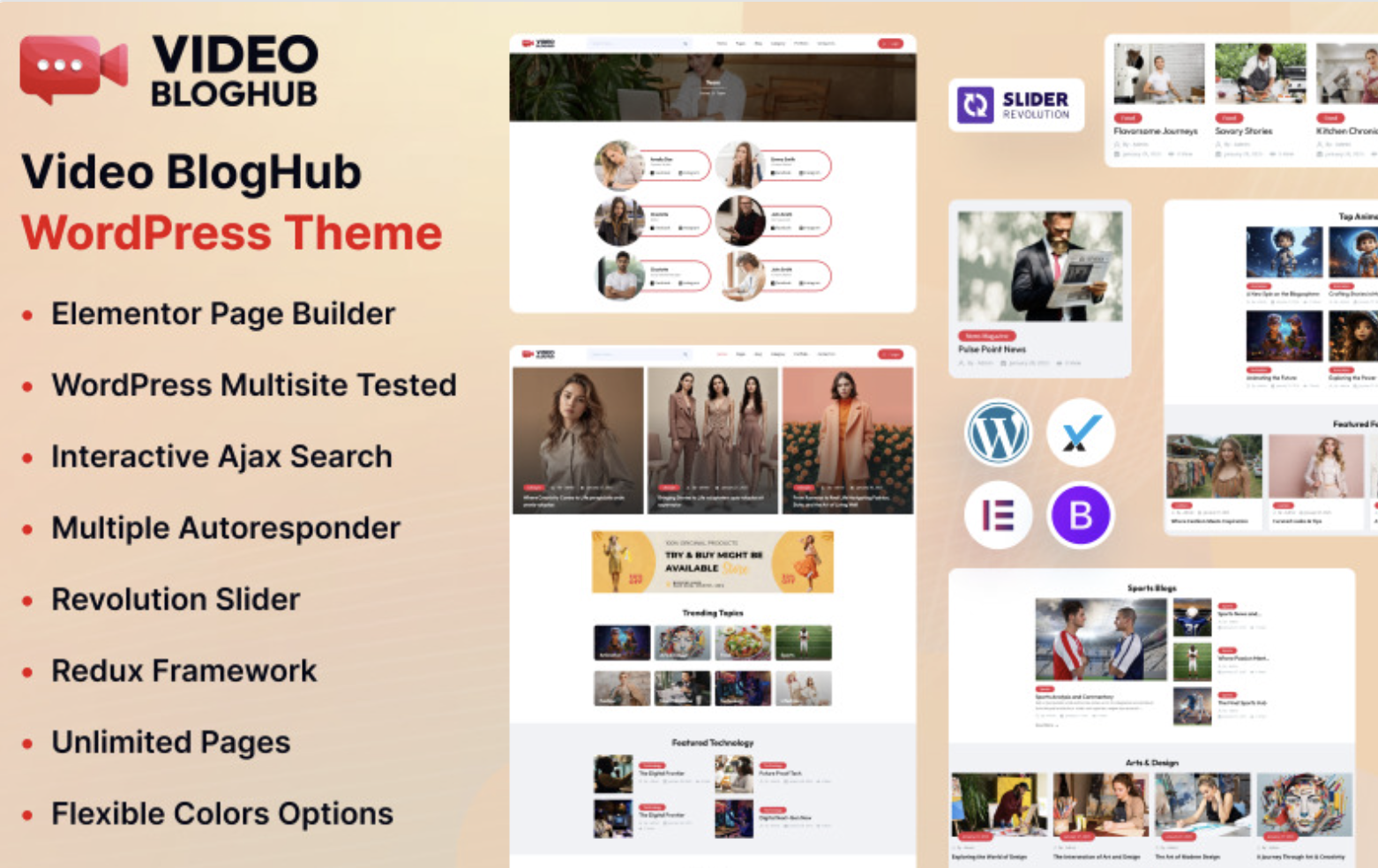 Video BlogHub WordPress Theme