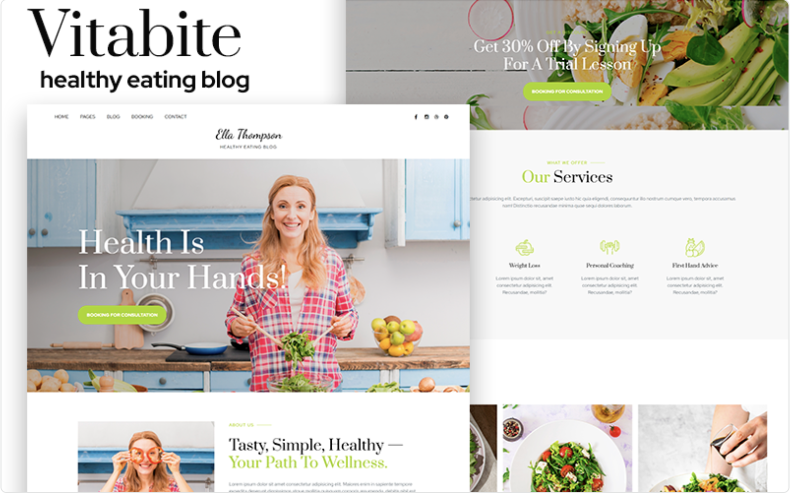 Vitabite - Healthy Food Blog, Personal Health Coach WordPress WordPress Theme