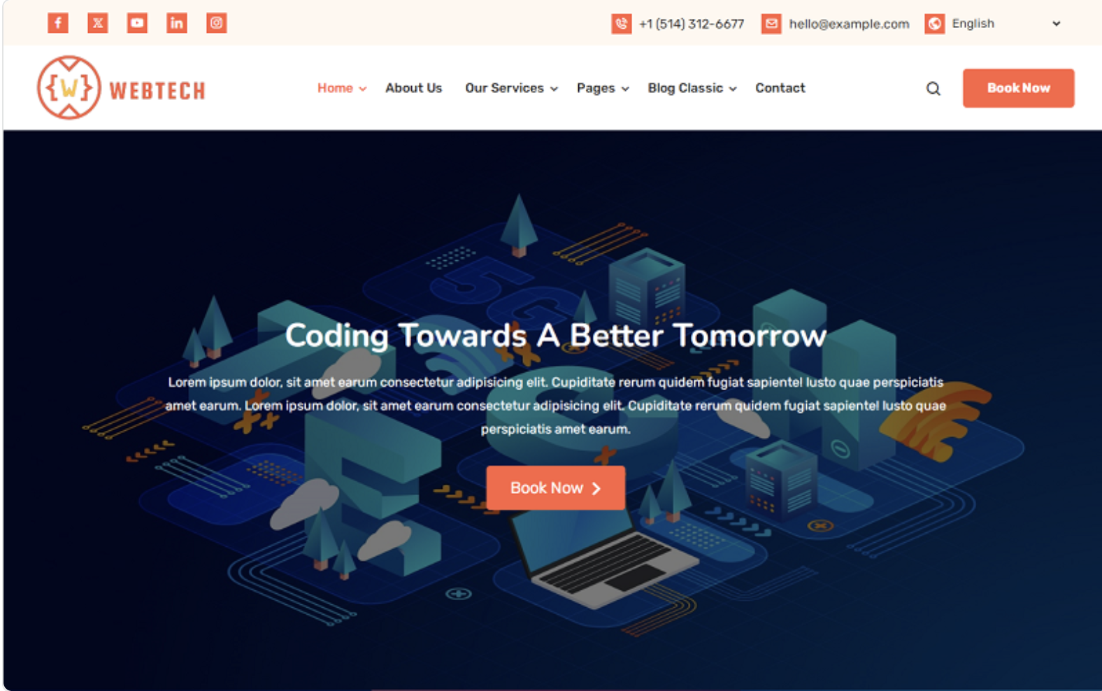 WebTech - Software, Website, Apps, Technology, IT Solution Business WordPress Theme