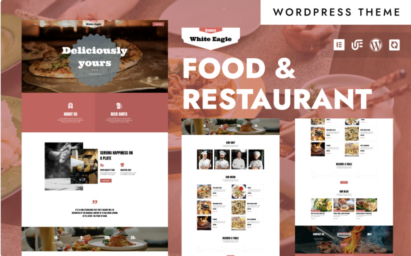 White Eagle - Tasty Pizza & Fast Food WordPress Elementor Theme WordPress Theme
