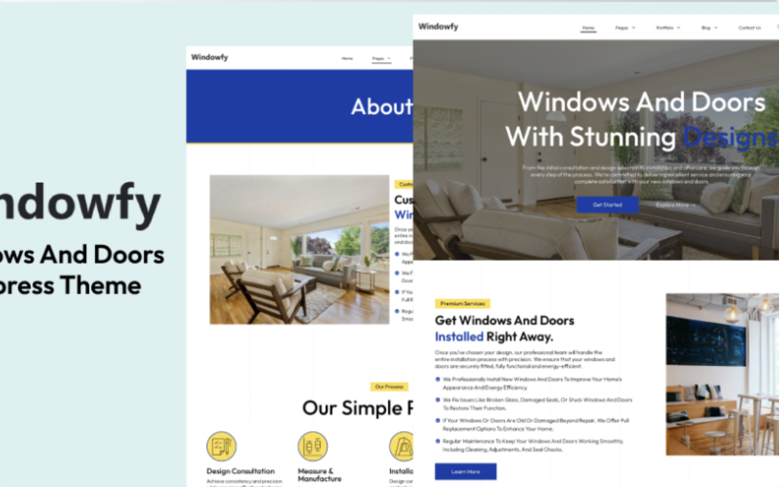 Windowfy - Windows And Doors Services Wordpress Theme WordPress Theme