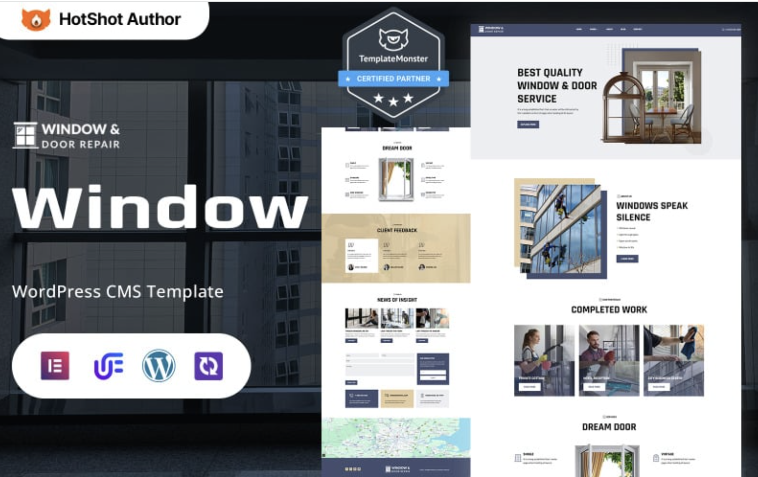 Window & Door Repair - Window Installation And Repair WordPress Elementor Theme WordPress Theme