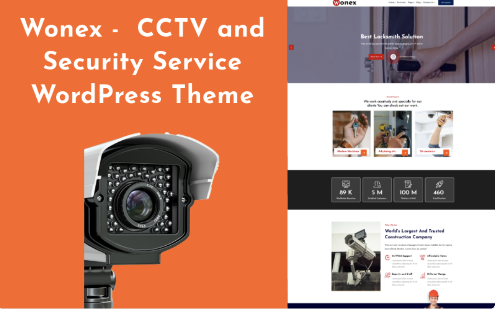 Wonex - CCTV and Security Service WordPress Theme