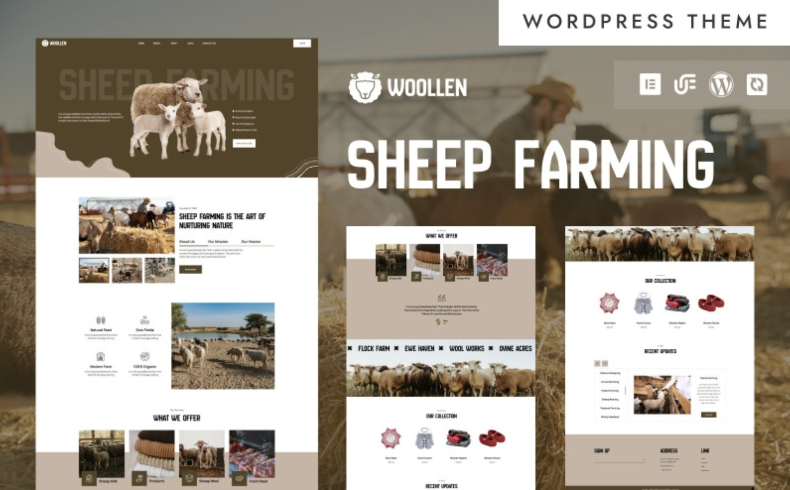 Woollen - Organic Sheep Farming & Wool WooCommerce Elementor Theme WordPress Theme