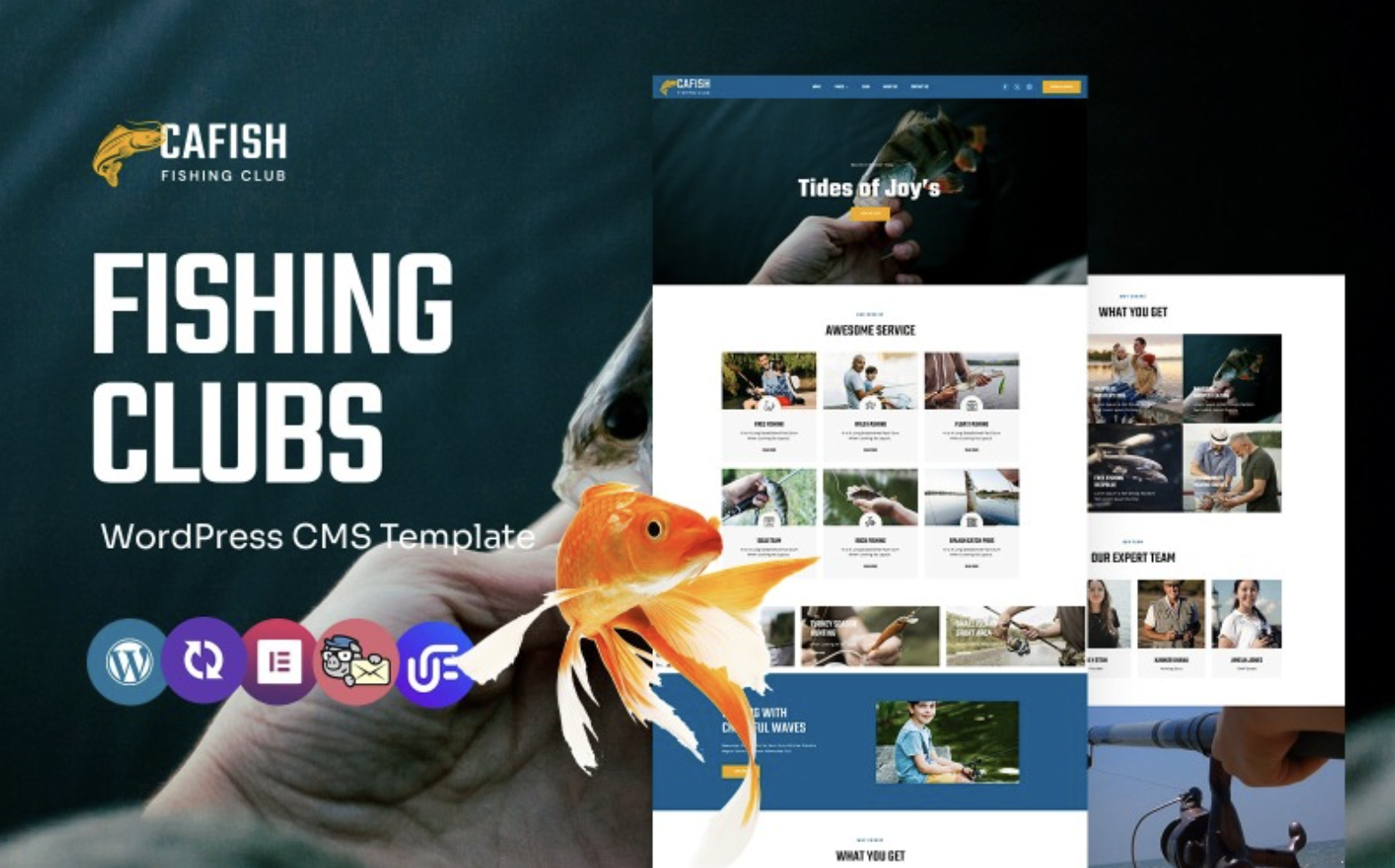 Cafish - Fishing River & Fish Hunting Club WordPress Elementor Theme WordPress Theme