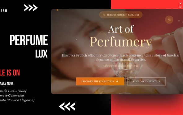 Parfum de Luxe – Luxury Perfume e‑Commerce Template — Template by Templatemonster