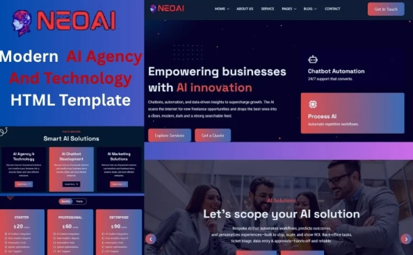 AI Agency and Modern Technology HTML Template
