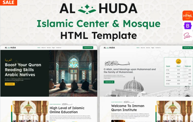 AL HUDA - E-Learning Islamic Center & Mosque HTML5 Website Template
