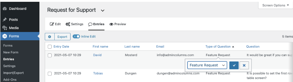 Admin Columns Pro – Gravity Forms